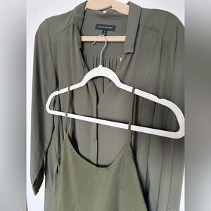 Banana Republic Green Drop Waist Dress